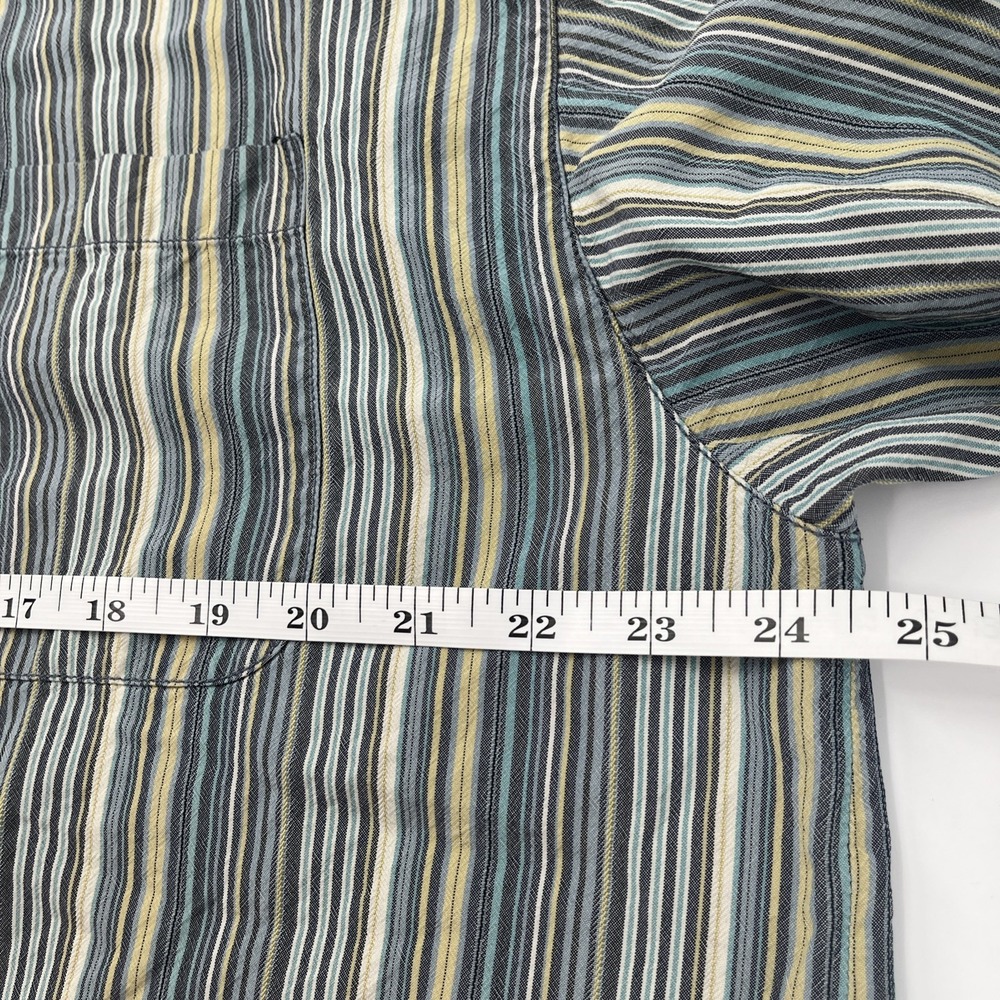 VINTAGE Tommy Bahama Shirt Mens XL Silk Striped Casual Short Sleeve Camp Button - Picture 6 of 7